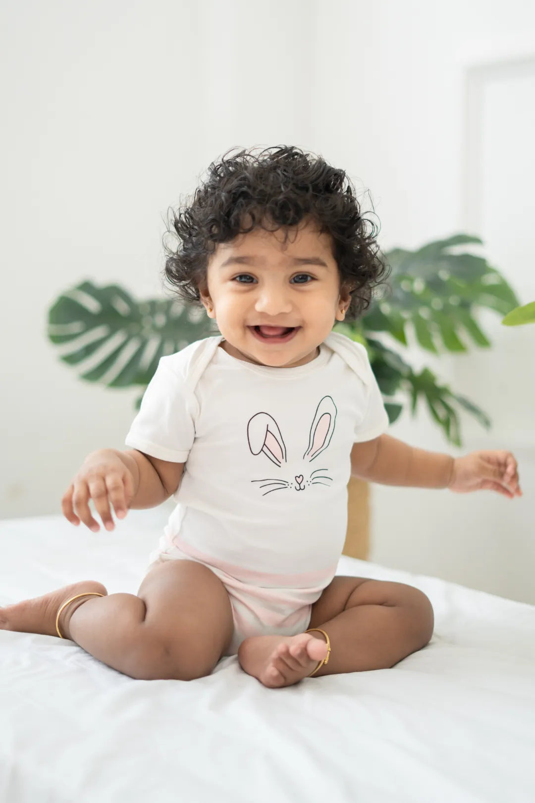 Bunny-Digital Print Baby Onesies - Main Image