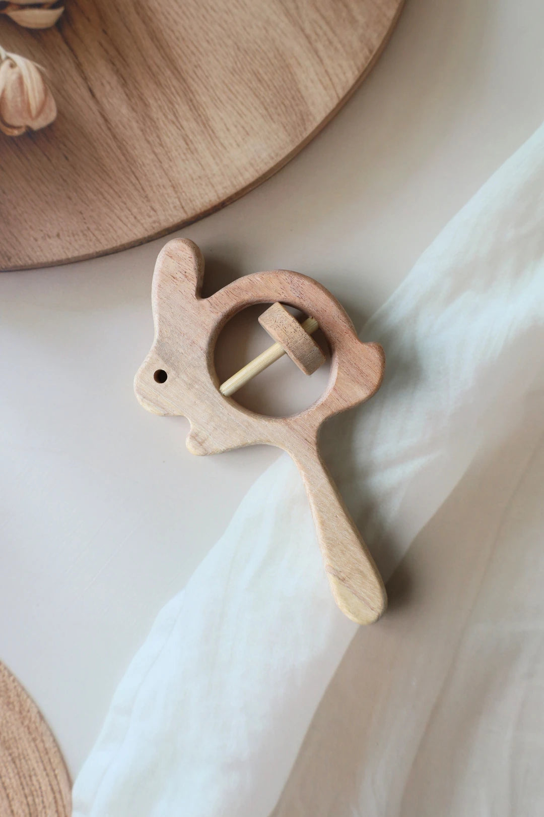 Bunny-Wooden Baby Rattle
