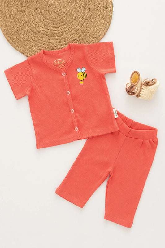 Cheery-Buzz-RibKnit-Unisex-Baby-Top-and-Pant-Set