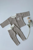 Chestnut-Waffle-Kids-and-Baby Co-Ord Set-Front-Button-0-3 Months