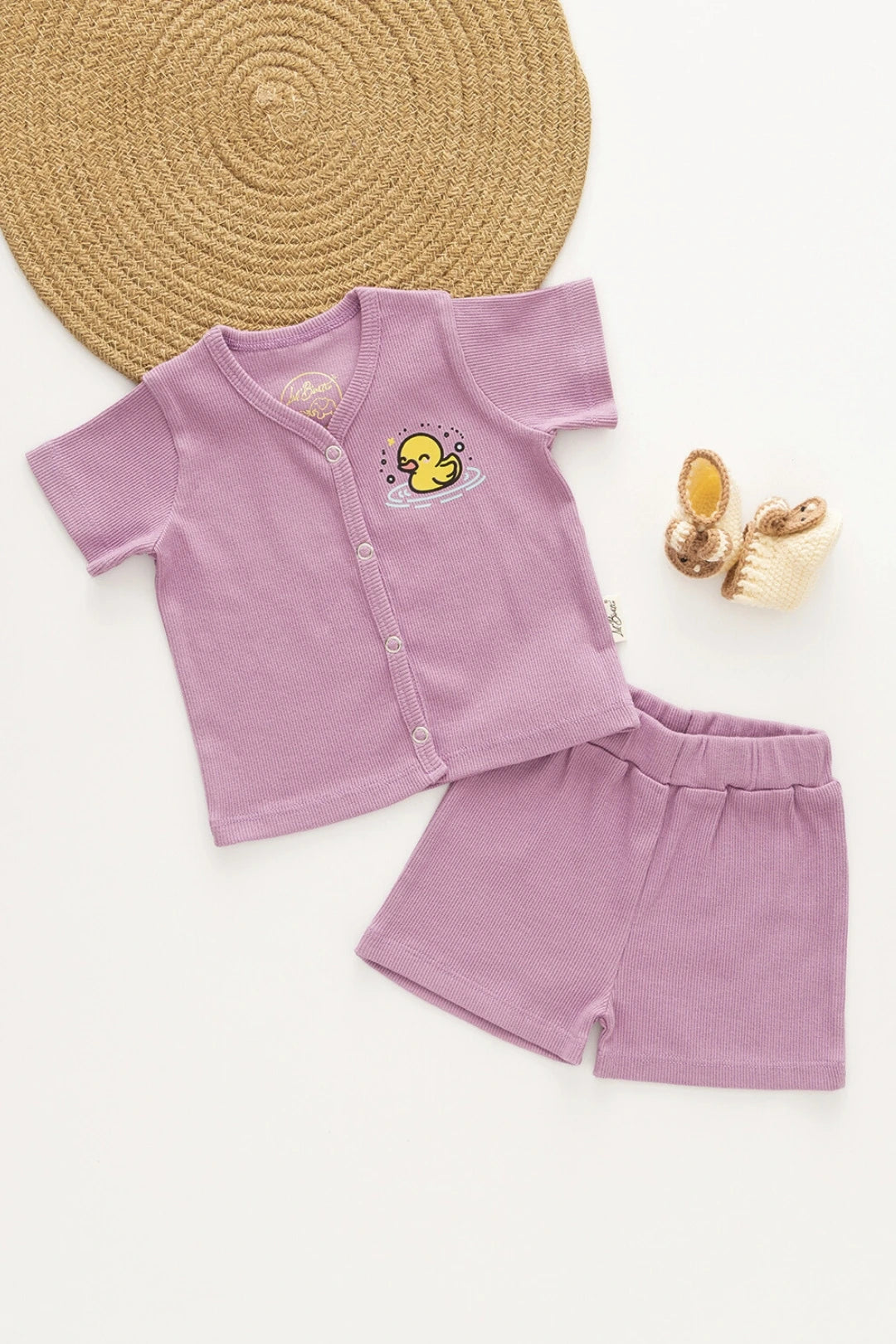 Ducky-Doo-RibKnit-Newborn-Jabla-and-Shorts