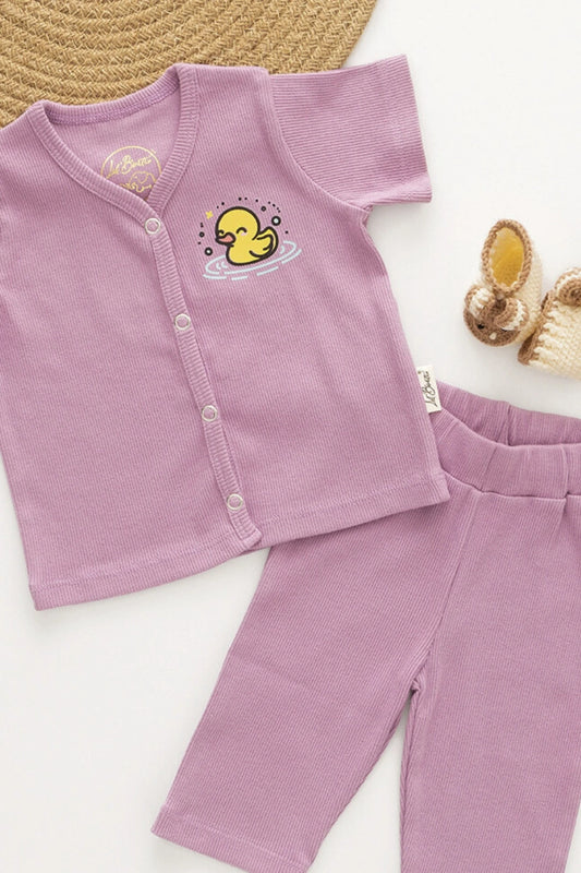 Ducky-Doo-RibKnit-Unisex-Baby-Top-and-Pant-Set