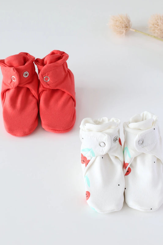 Duo-Cerise-Baby-Booties-Pack-of-2