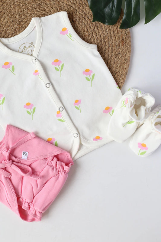 Floral-Fluff-Newborn-Clothes-Set
