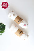 Heart Arcs-Muslin Baby Swaddle Pack of 2