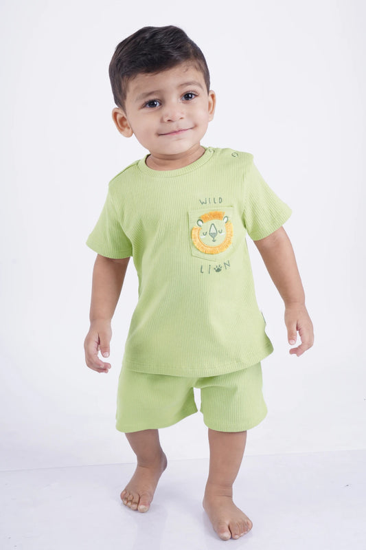 Jungle-Fern-Kids-T-Shirt-and-Shorts-Set