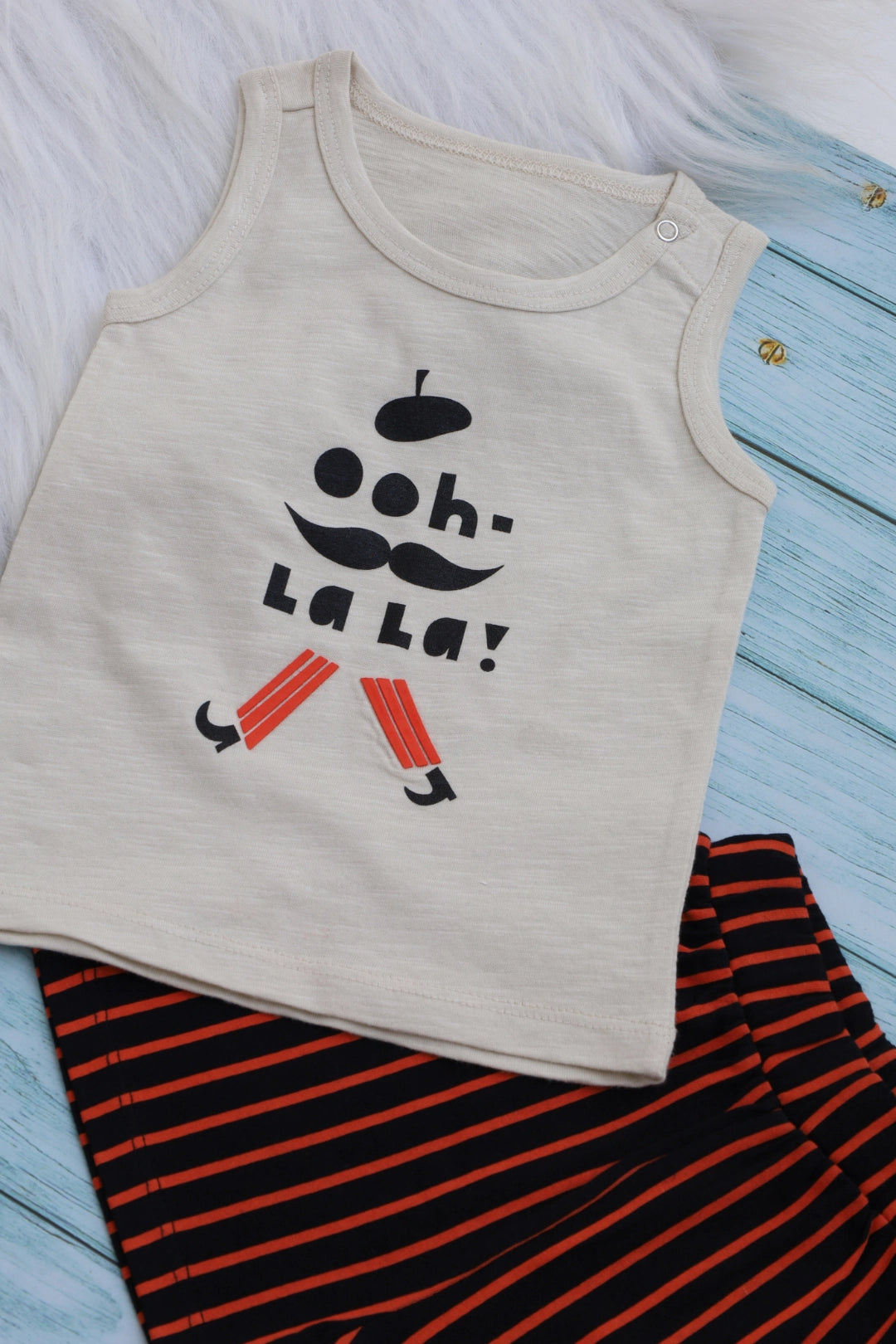 Kids-Boys-Vest-and-Shorts-Ohh-la-la