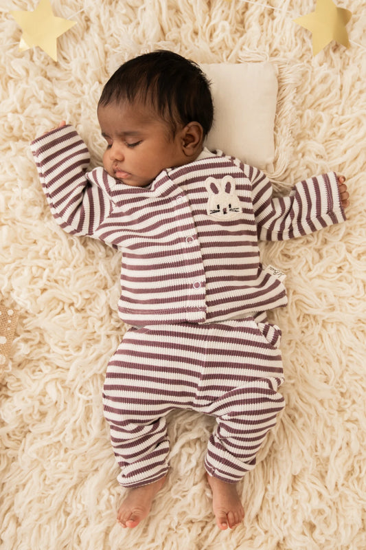 Mulberry-Waffle-Kids-and-Baby-Co-OrdSet-Front-Button-Model