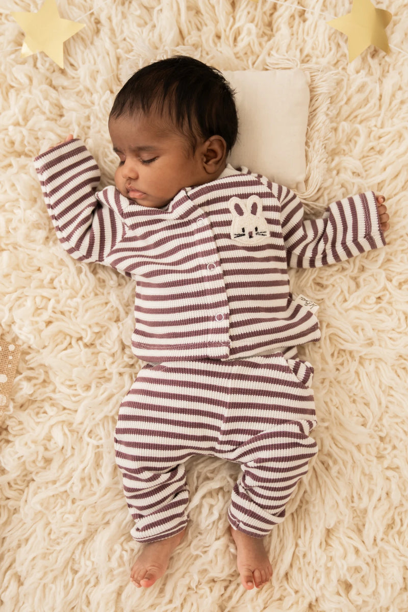 Mulberry-Waffle-Kids-and-Baby-Co-OrdSet-Front-Button-Model