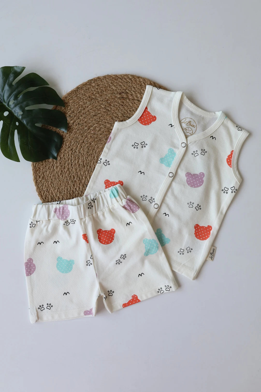 Multi Bear-Newborn Jabla and Shorts