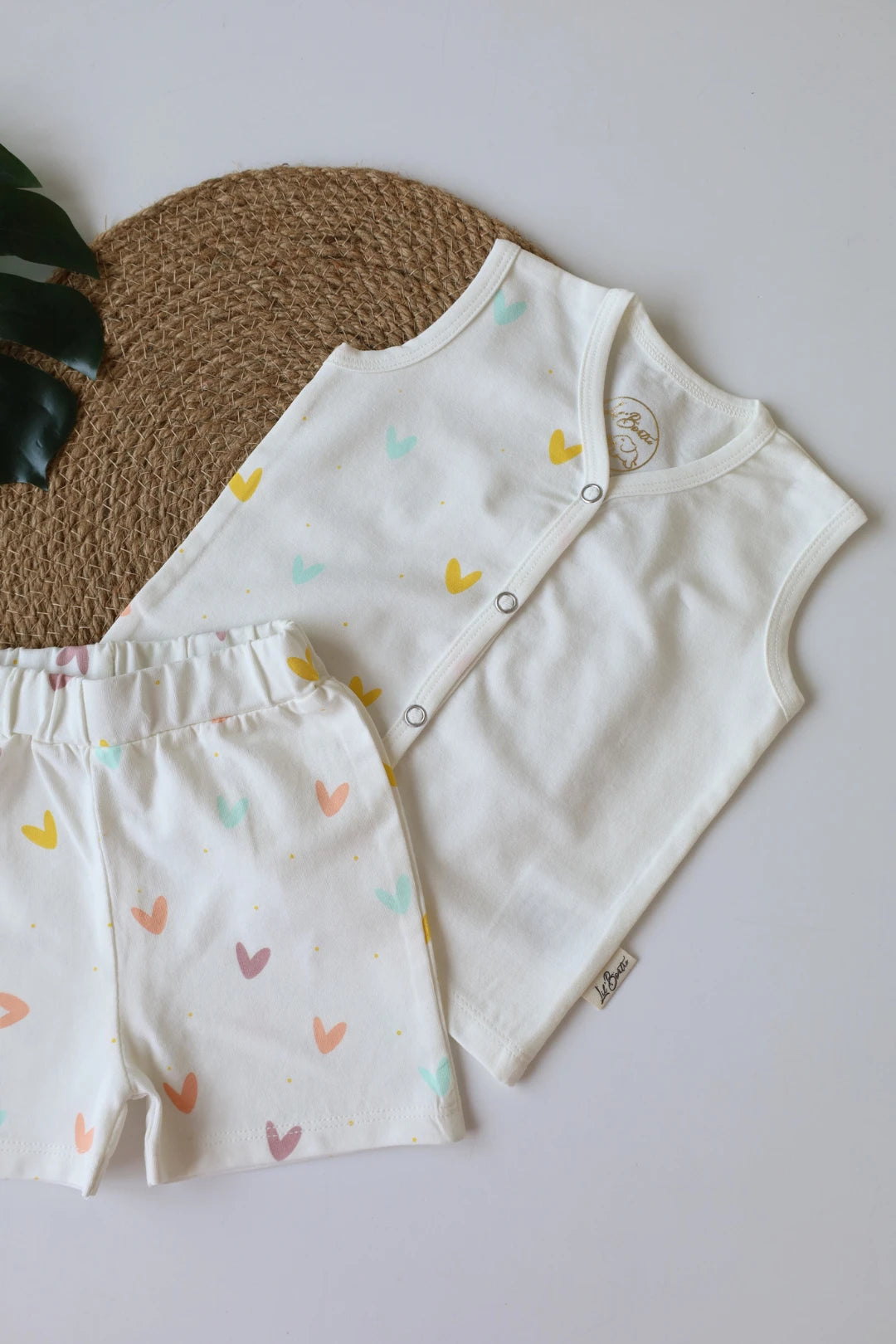 Multi Heart-Newborn Jabla and Shorts