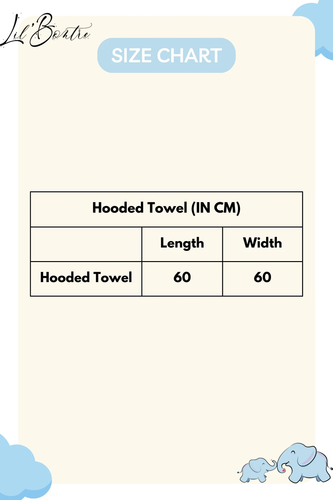 Muslin-Hooded-Baby-Towel-Size-Chart