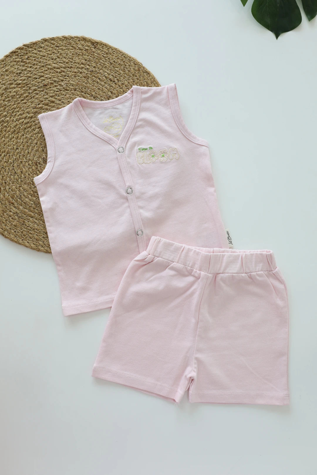 Pink-Bloom-New-Born-Top-And-Shorts