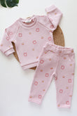 Pink Marshmallow-Waffle Kids and Baby Co-Ord Set