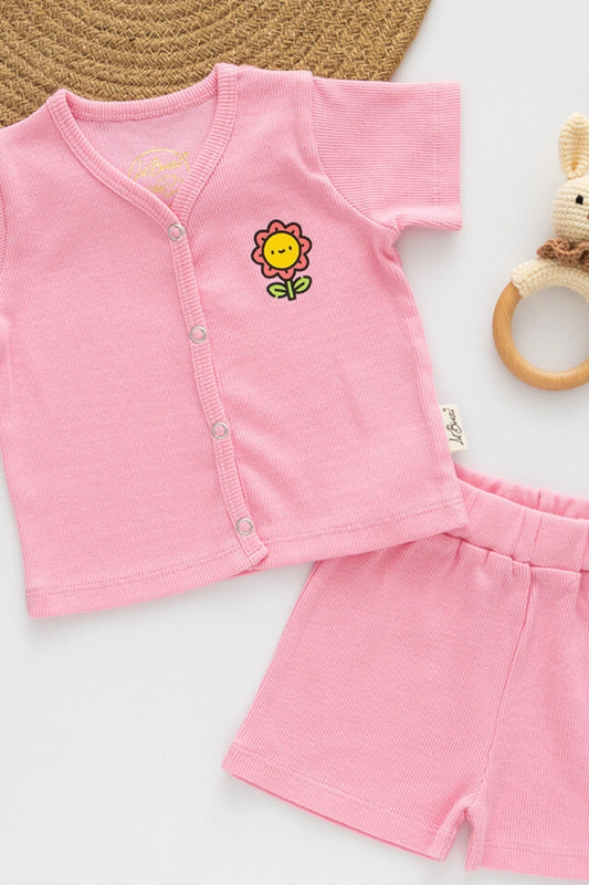 Pink-Posie-RibKnit-Newborn-Jabla-and-Shorts