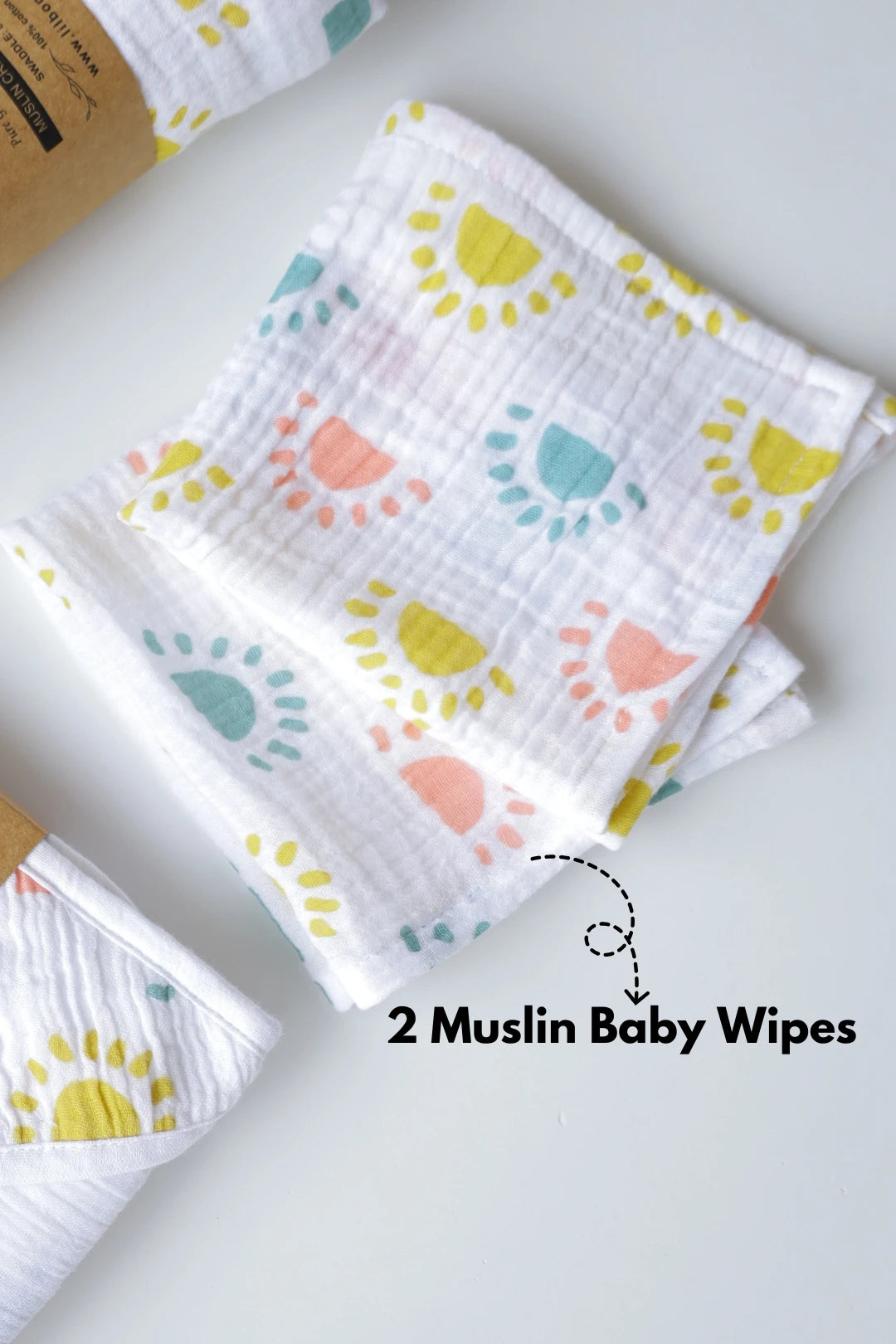 Snuggle-Set-4-Combo-of-Muslin-Baby-Swaddle-Hooded-Towel-and-Wipes