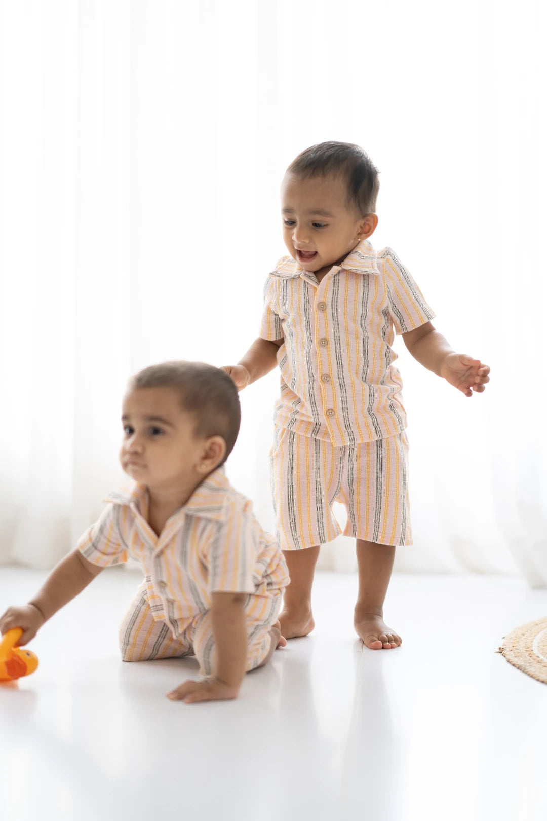 Striped-Serenade-Kids-Shorts-Set