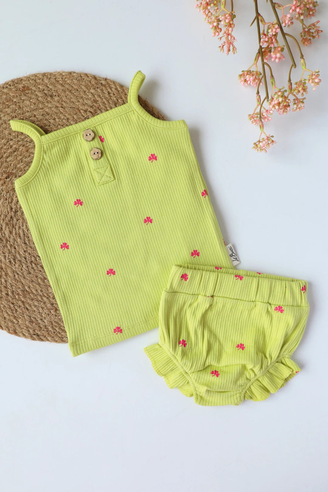 Twirlies Clover-Baby Girls Spaghetti Bloomer