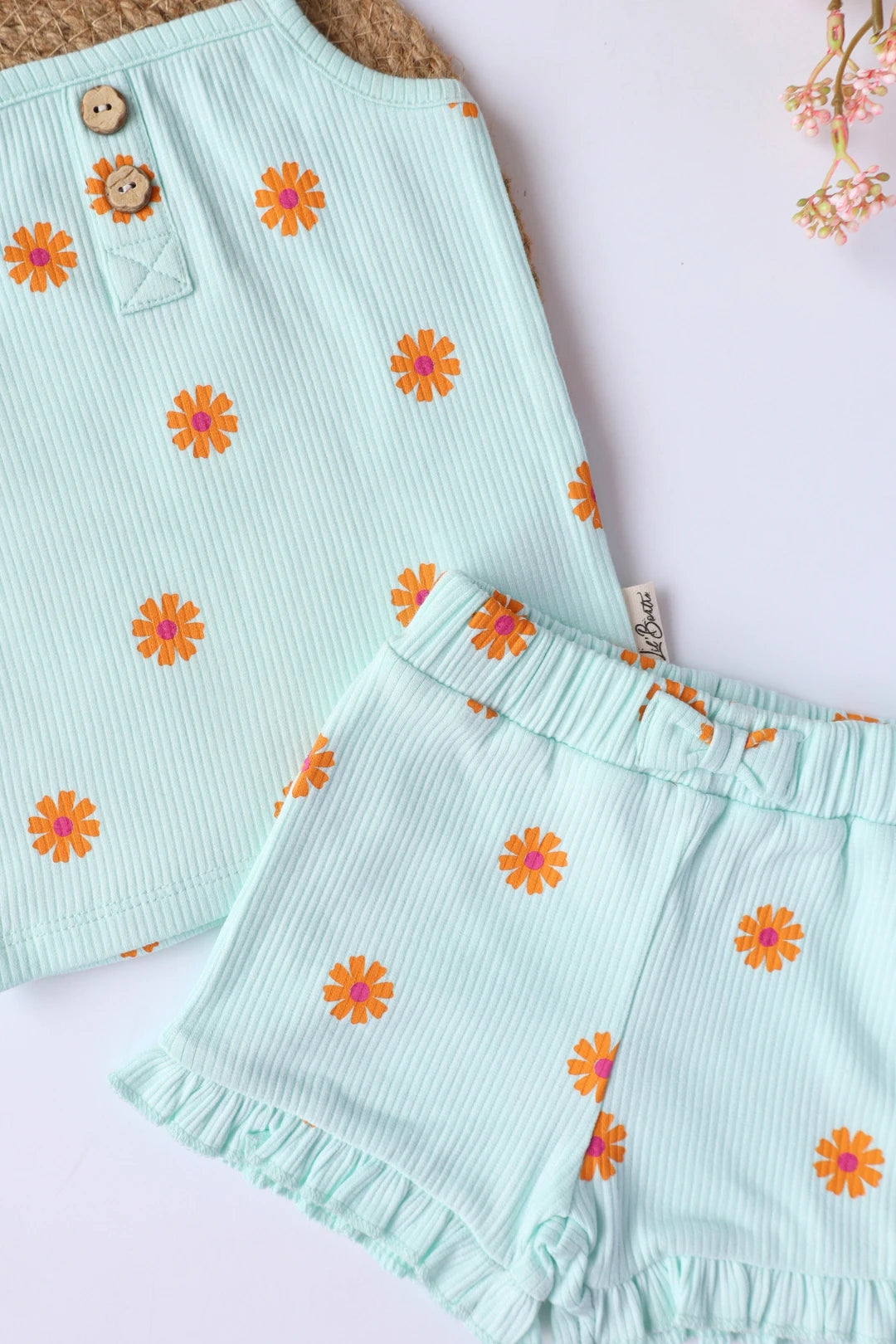 Twirlies Daisy Rae-Baby Girls Spaghetti Bloomer