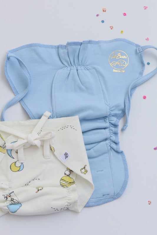 Blue Tint-Newborn Cloth Nappies