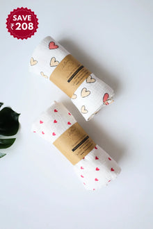 Amora-Muslin Baby Swaddle-Pack of 2