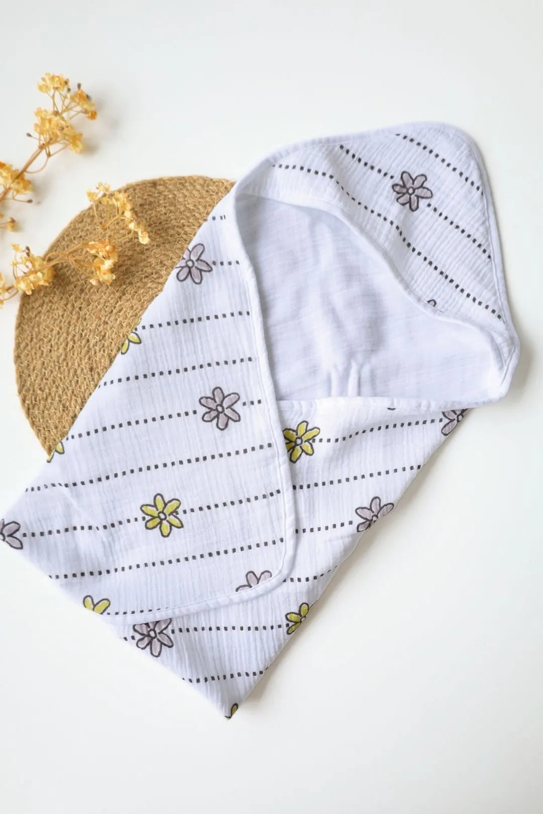 Blossom-Muslin-Hooded-Baby-Towel