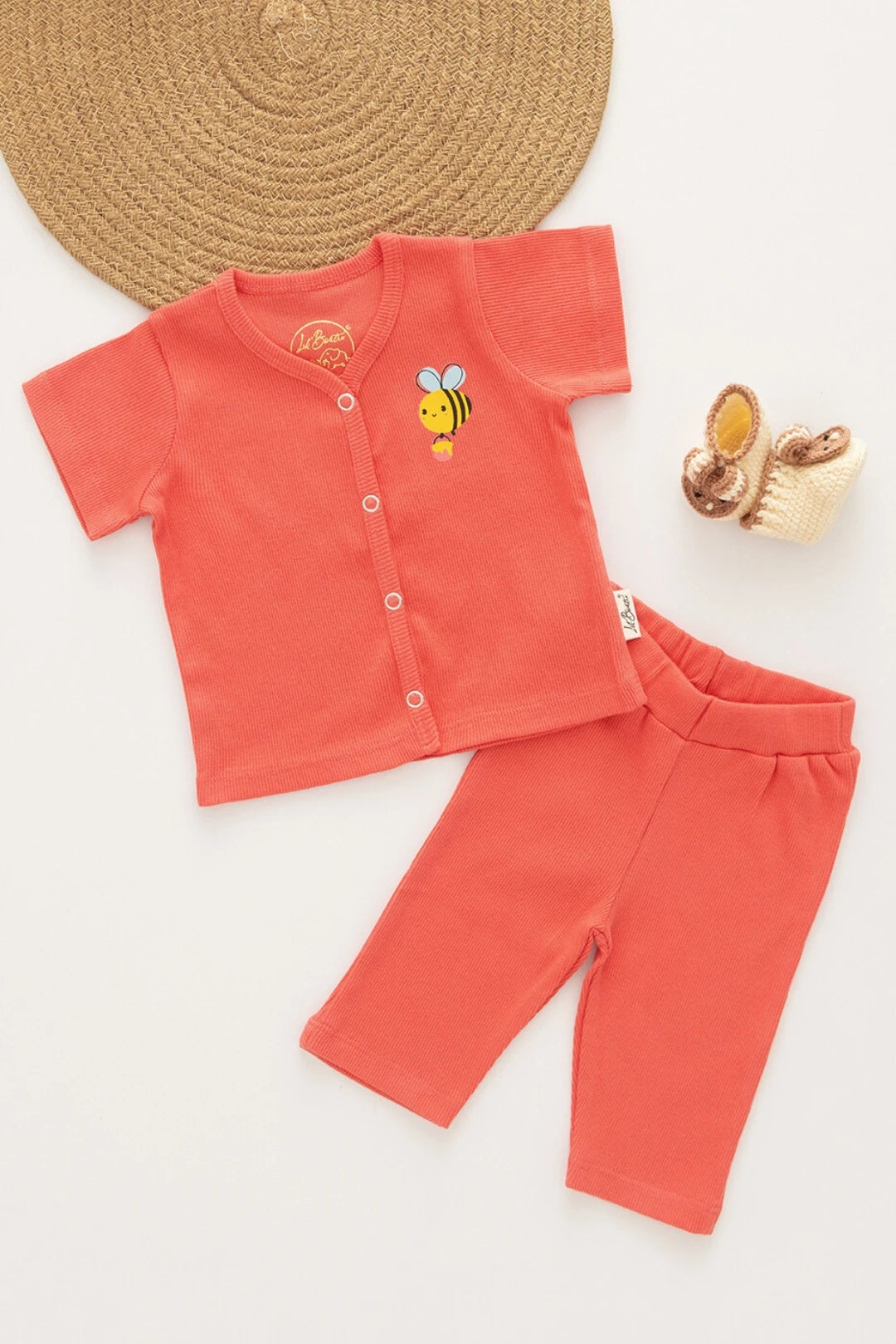 Cheery-Buzz-RibKnit-Unisex-Baby-Top-and-Pant-Set