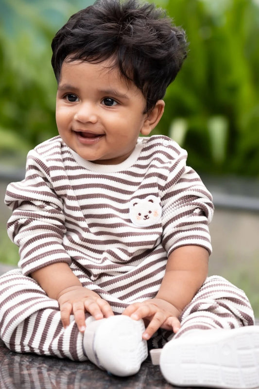 Chestnut-Waffle-Kids-and-Baby-Co-Ord-Set-Model