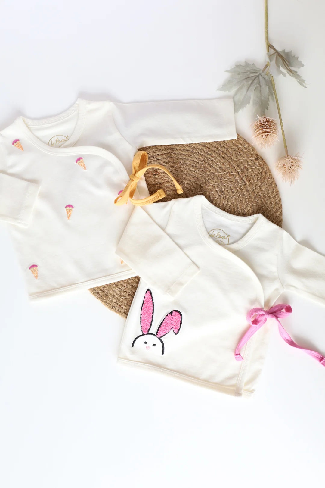Choco-Hop-Baby Jabla-Kimono Style-Full Sleeve-Pack of 2