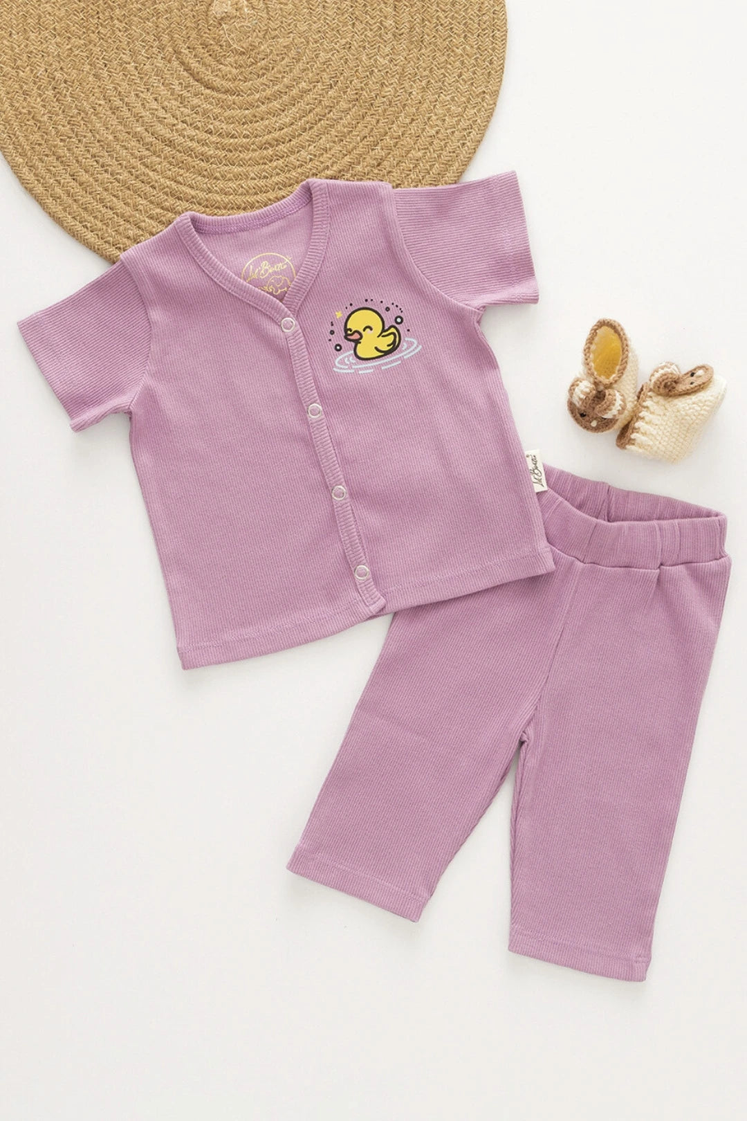 Ducky-Doo-RibKnit-Unisex-Baby-Top-and-Pant-Set
