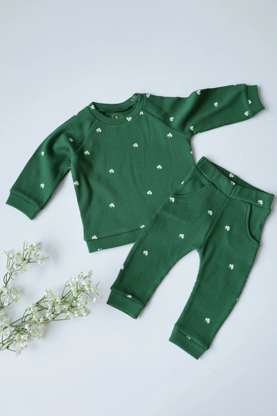 Emerald-Rib-Knit-Kids-Top-and-Pant