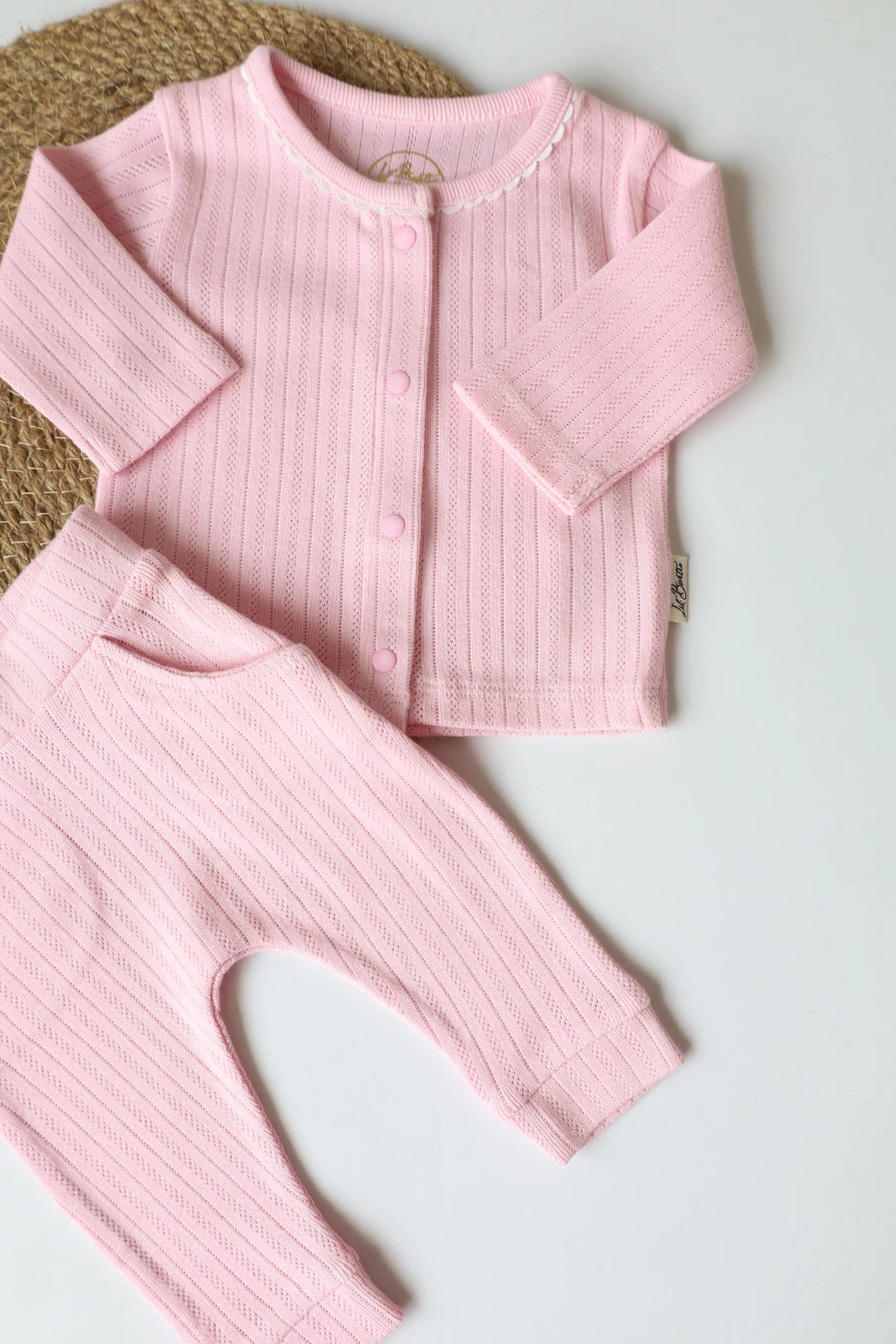 Eyelet-Flamingo-Pointelle-Newborn-Clothes-Set