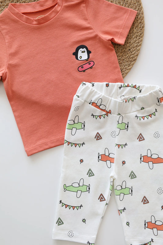 Roll and Roar-Kids T-Shirt and Pant