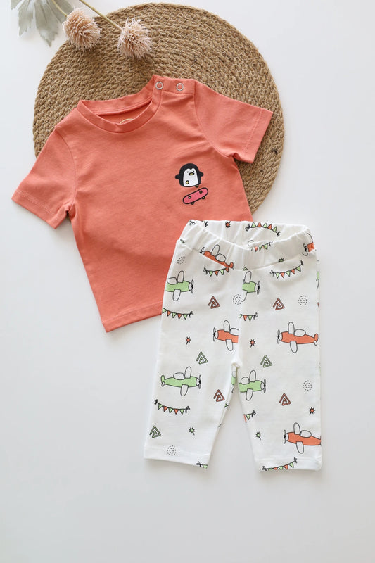 Roll and Roar-Kids T-Shirt and Pant