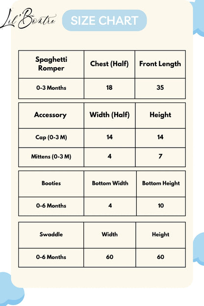 Golden-Glow-Bundle-Newborn-Essentials-Gift-Combo-Size-Chart