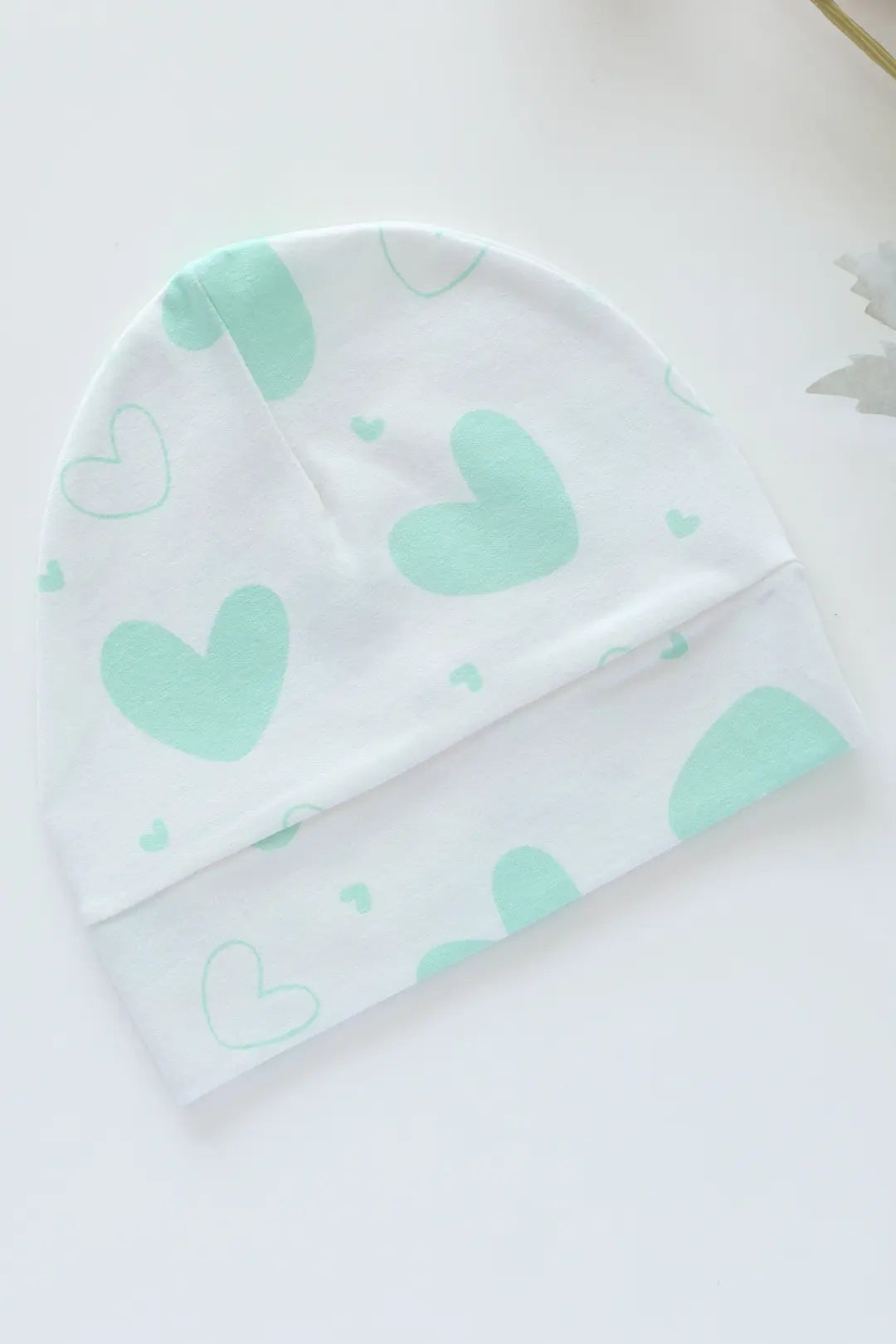 Green-Heart-Baby-Cap
