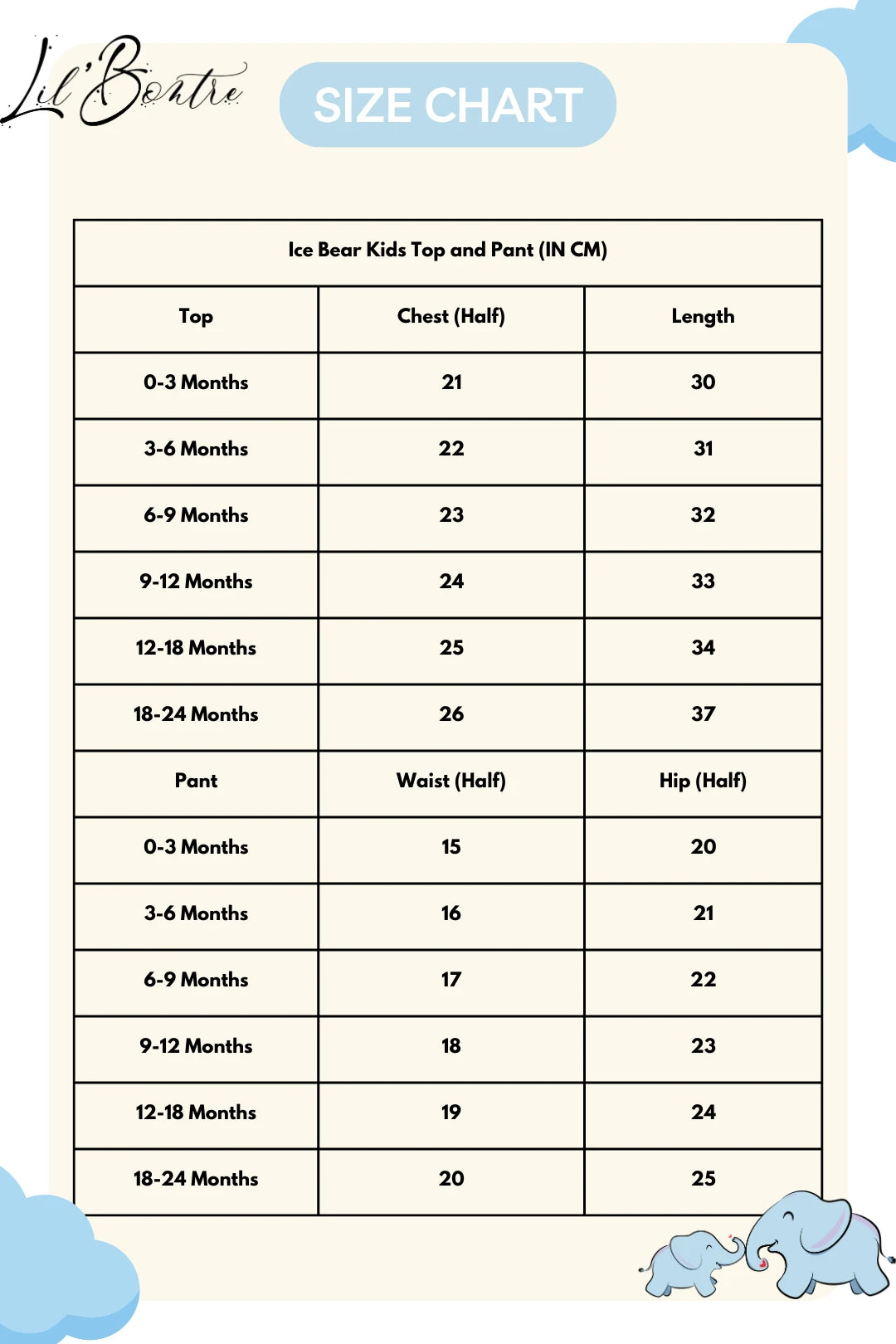 Ice-Bear-Kids-T-Shirt-and-Pant-Set-Size-Chart