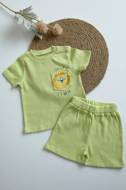 Jungle-Fern-Kids-T-Shirt-and-Shorts-Set