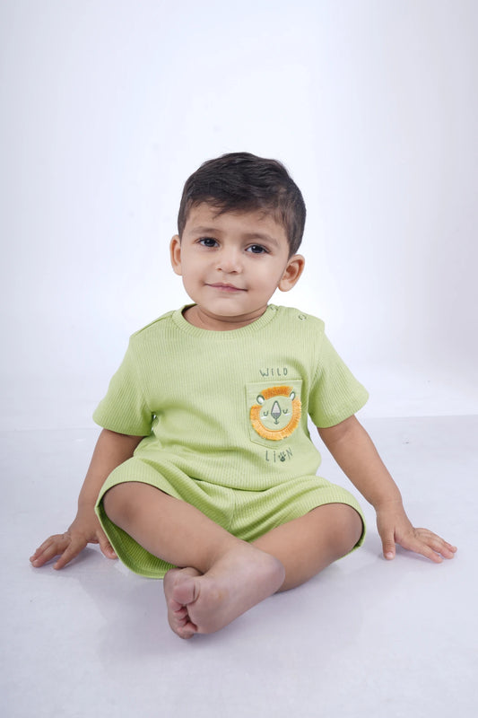 Jungle-Fern-Kids-T-Shirt-and-Shorts-Set