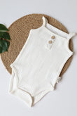 Lacy-Snow-Pointelle-Baby Spaghetti Romper