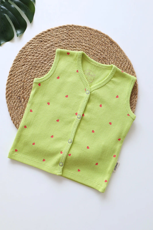 Lime Love–Ribknit Newborn Jabla
