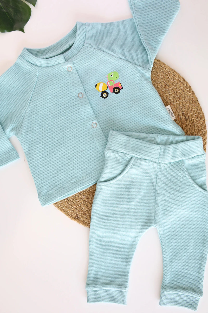 Little-Aqua-Flat-Waffle-Newborn-Top-Pant-Set