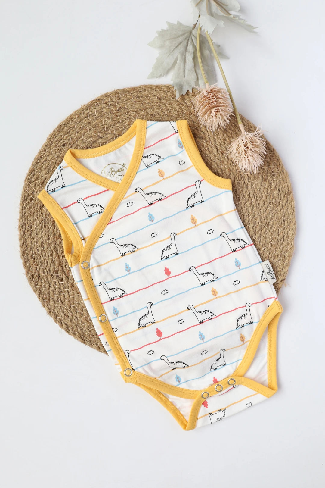 Mini-Saurus-Kimono-Baby-Romper