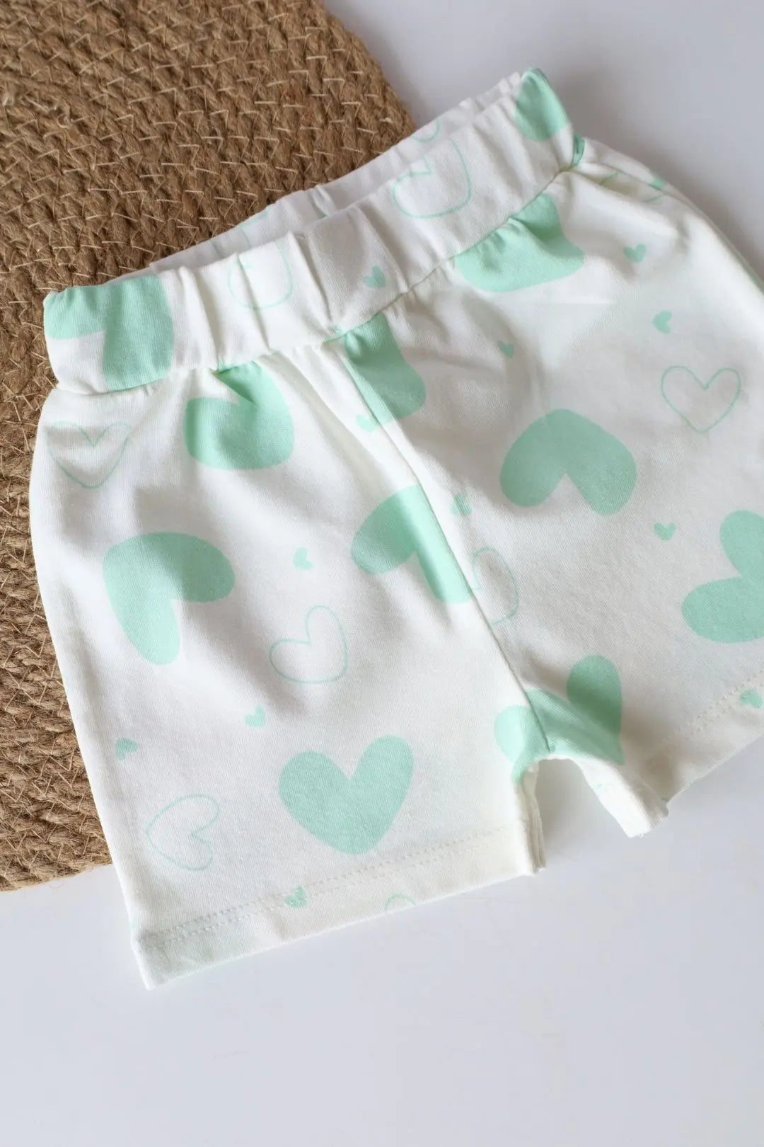 Mint-Heart-Newborn-Shorts