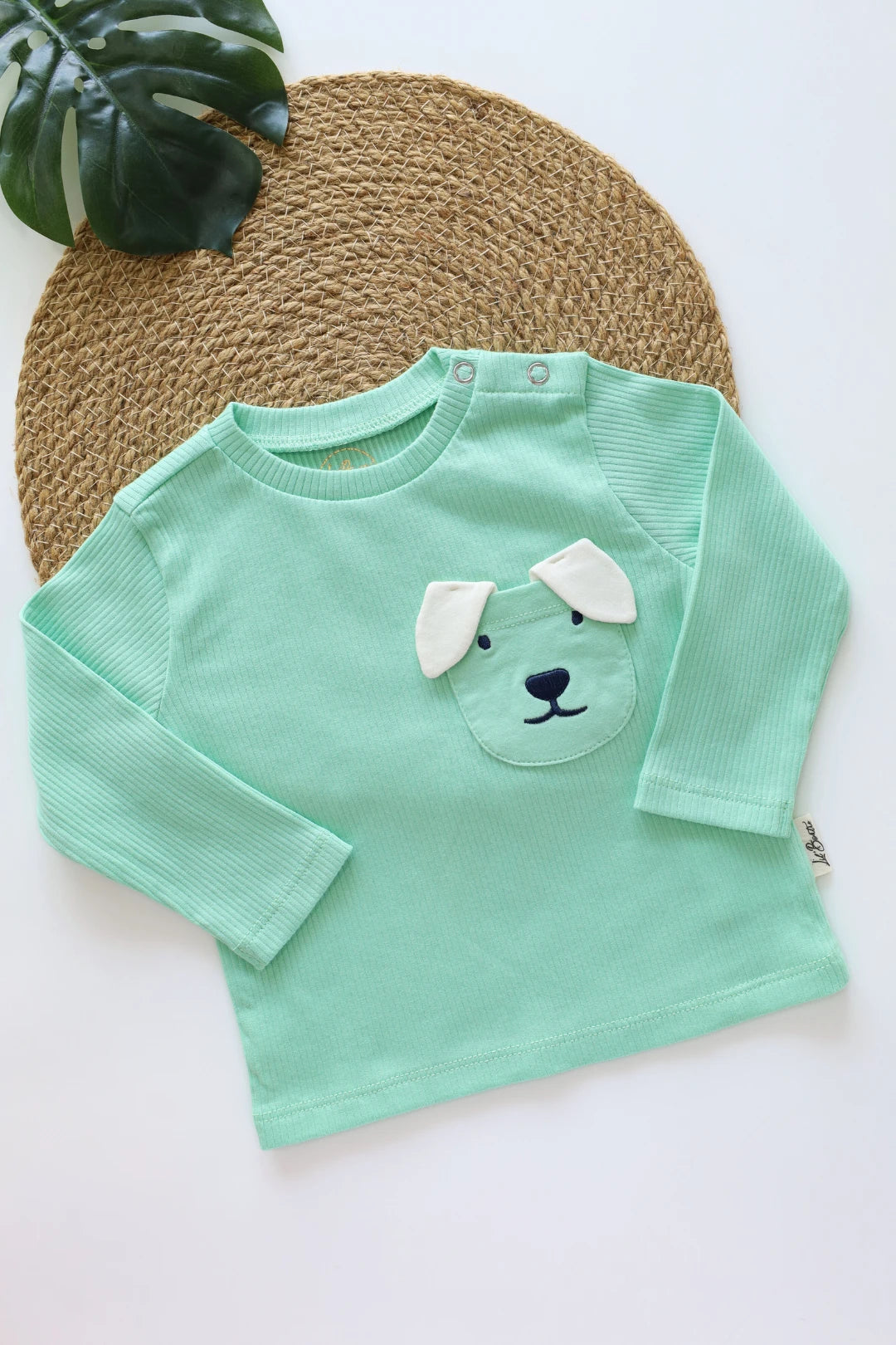Minty-Puppy-Baby-Top