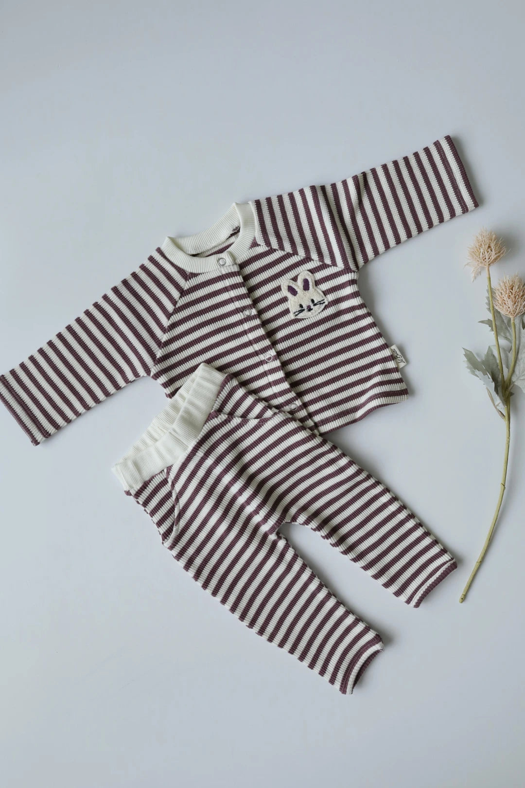 Mulberry-Waffle-Kids-and-Baby-Co-Ord-Set-Front-Button