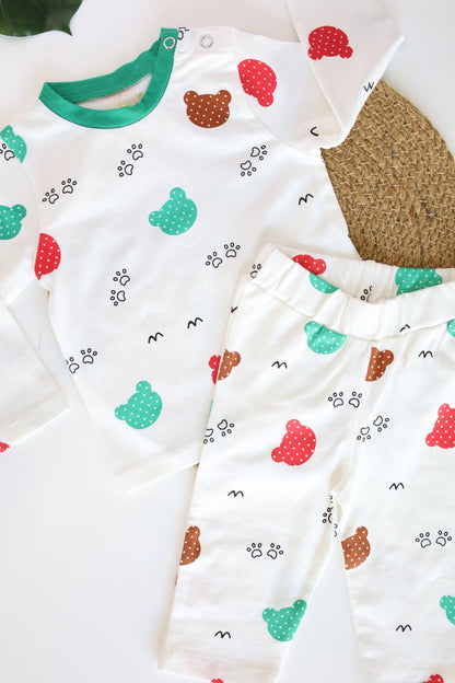 Multi Bear Hugs Top & Pant Set
