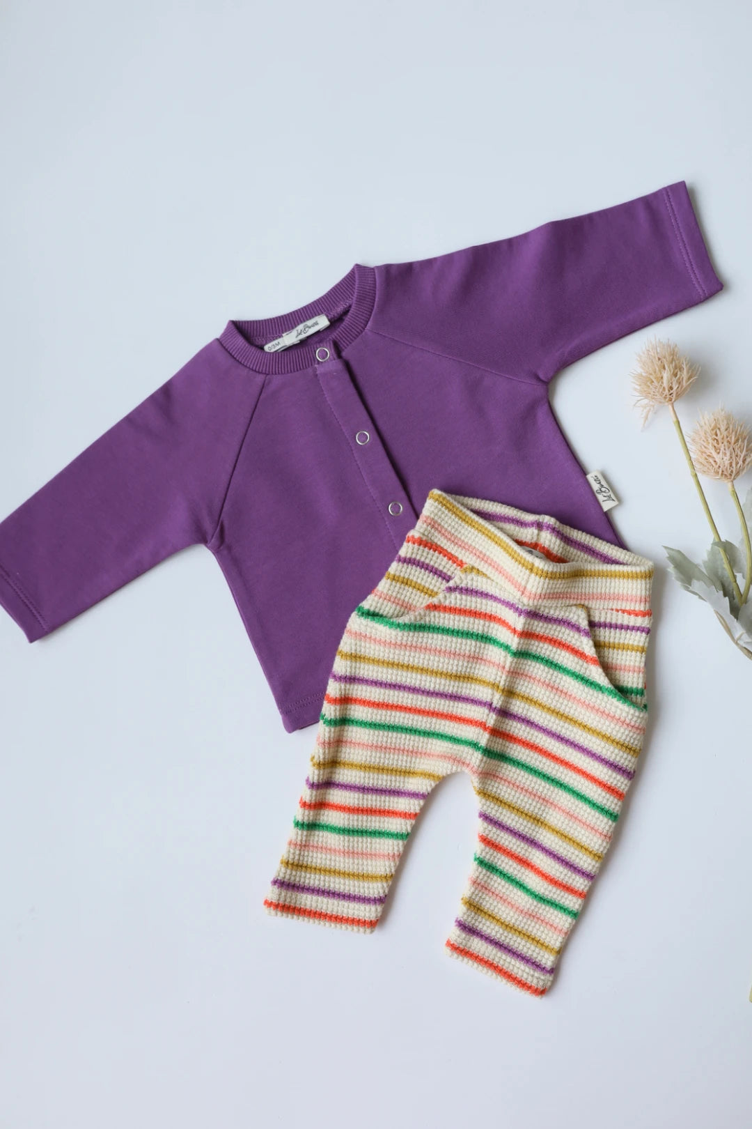 Mystic-Violet-Kids-and-Baby-Co-Ord-Set-Front-Button-0-3-Months