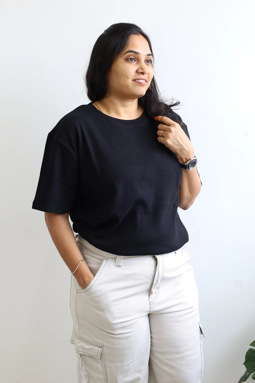 Parisian-Black-Oversized-Women-T-Shirt