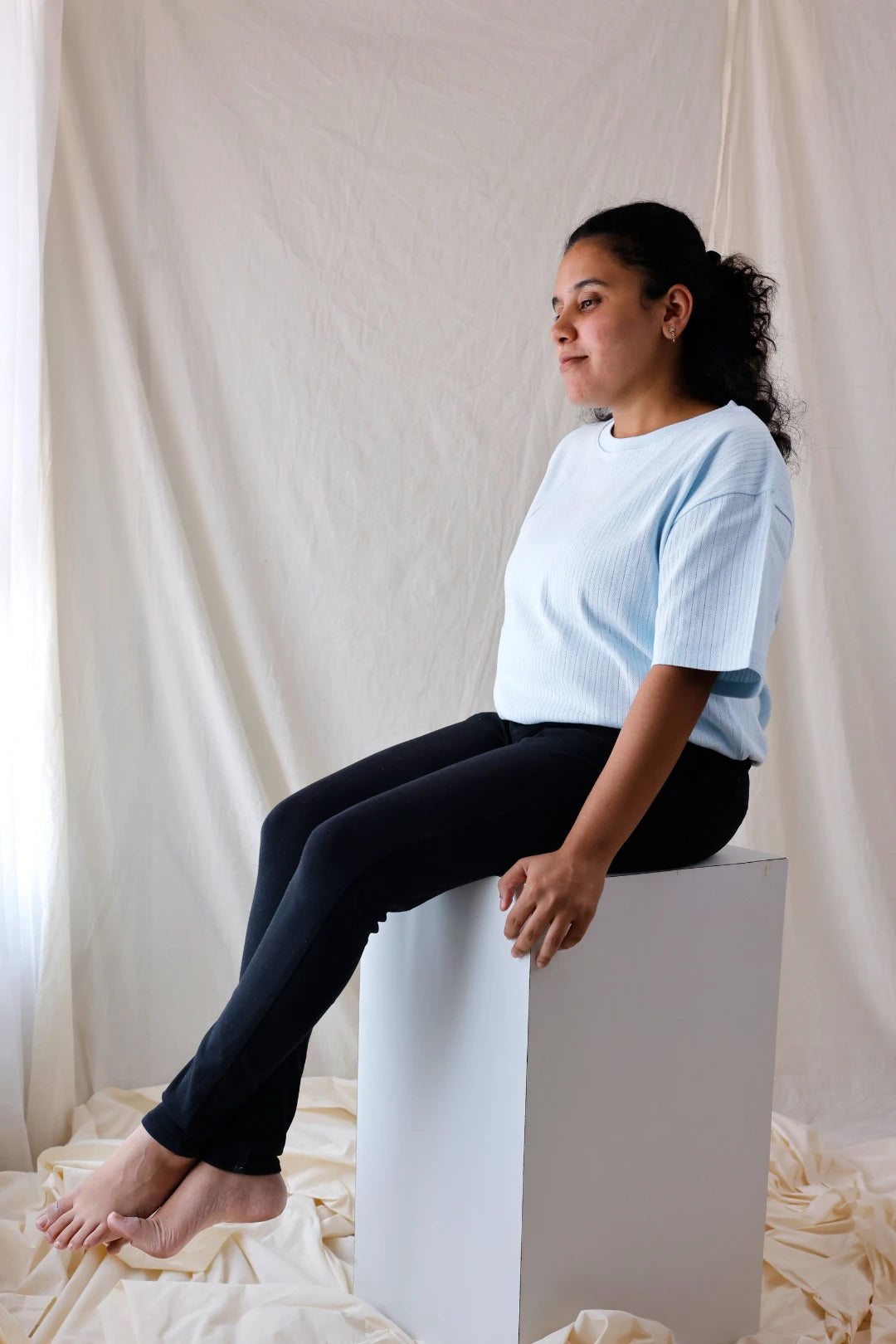 Parisian-Blue-Oversized-Women-T-Shirt